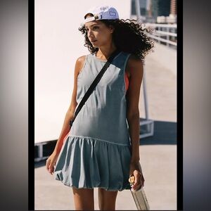 Free People Movement Hot Shot Bubble Mini Set Summer Storm Blue Size SM NWT